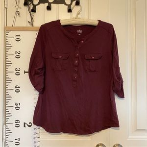 SoHo jean wine top